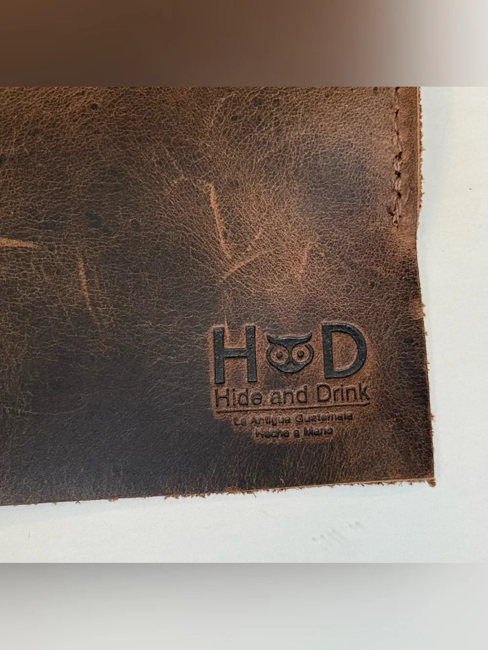 Hide And Drink Leather Multi Purpose Pencil Roll Up Pouch Brown Hand Crafted